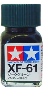Tamiya Enamel: Tamiya XF-61 Enamel 10ml Flat Dark Green