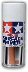 Primers Clear Coats: Tamiya White Fine Surface Primer (L)