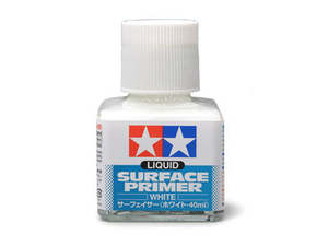 Primers Clear Coats: Tamiya Liquid Surface Primer White 40ml