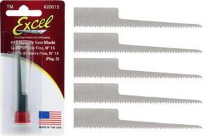 Excel Hobby Knifes Tools: Excel #2 Fine Saw Blades B15 Pk5