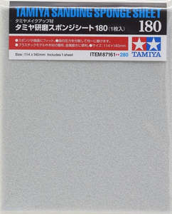 Sand Paper: Tamiya Sanding Sponge Sheet 180 Grit