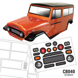 Bodys: Team C 1:10 FJ40 Clear Crawler Body WB 313mm Width 220mm