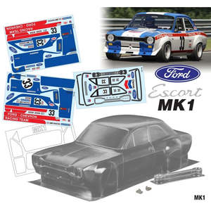 Bodys: Team C 1:10 Ford Escort MK1 190mm Chevron Livery