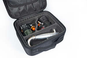 Hard Frame Bag For 2x .21 1/8 Nitro Engines & Pipe Set (260x230x95mm) by Koswork