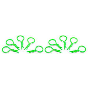 Body Clips: AM Big Body Clip 1/10 - Fluorescent Green (10)