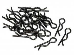 Body Clips: HP 75106 HPI Racing Part BODY PIN (6mm/BLACK/MEDIUM/20pcs)