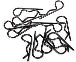 Body Clips: Traxxas 1834A Body Clips Black (Standard Size)