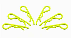 Body Clips: Arrowmax Body Clip 1/8 Fluorescent Yellow (6)