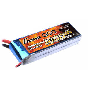 Lipo 7 4v 2 Cell: Gens-Ace 1800mAh 2S 7.4v 45C W/EC3 Plug