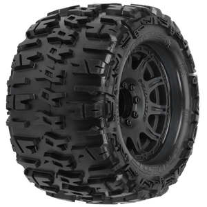 1 8 Tyres Premounts: Proline 1/8 Trencher X F/R 3.8" MT Tires Mounted 17mm Black Raid (2)