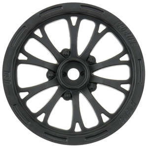 1 10 Rims: Proline 1/10 Pomona Drag Spec 2.2" Black Slash Front (2)