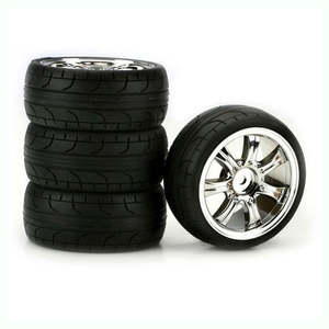 Duratrax 7-Spoke Chrome 2mm Off-Set, ST Radial (4)