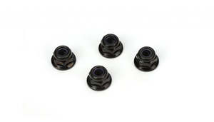 Wheel Nuts: ECX 4mm Flanged Wheel Nuts (4)