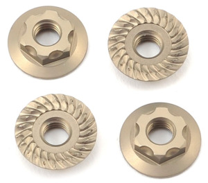Wheel Nuts: Yokomo M4 Serrated Flange Nut Thin