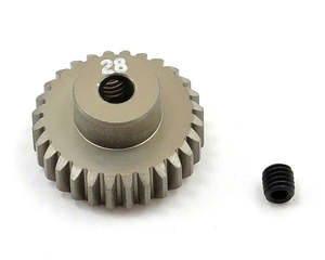 48 Pitch Pinions: Team Losi Pinion Gear 28T, 48P AL