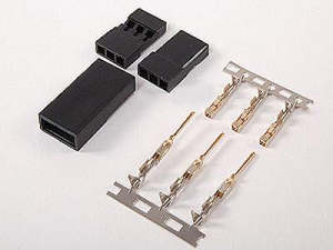 Other Servo Parts: Male/Female Servo Connector / Plug 1 Pair