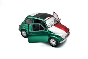 1 18 Diecast Cars: Solido 1:18 1965 Fiat 500 Tribute to Italia Bi Colour
