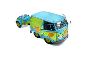 1 18 Diecast Cars: Solido 1:18 VW Combi "Shorty" & Trailer "Scooby Doo themed"