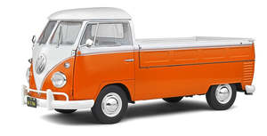 1 18 Diecast Cars: Solido 1:18 1950 VW T1 Pickup Orange/White