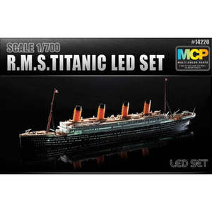 Boats Ship Plastic Models: Academy 1:700 Titanic With LED Lights