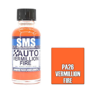 Paints: SMS # PA26 Auto Colour Vermillion Fire 30ml