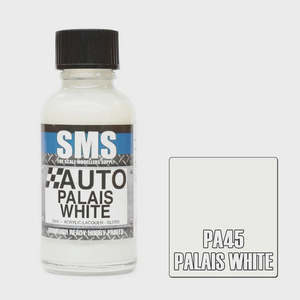 Paints: SMS # PA45 Auto Colour PALAIS WHITE 30ml