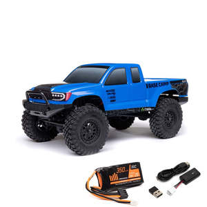 Micro Rc Cars 1 12 To 1 24: Axial 1/24 SCX24 Base Camp 4x4 Rock Crawler Brushed RTR - Blue