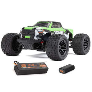 Micro Rc Cars 1 12 To 1 24: 1/18 GRANITE GROM MEGA 380 Brushed 4X4 Monster Truck RTR with Battery & Charger, Green