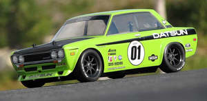 Bodys: HPI Datsun 510 1:10 Clear Body Shell 225mm W/Base