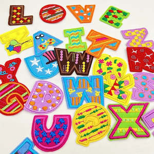 Patch Kit: DIY Iron-on WordKit: Colour Fun Capitals