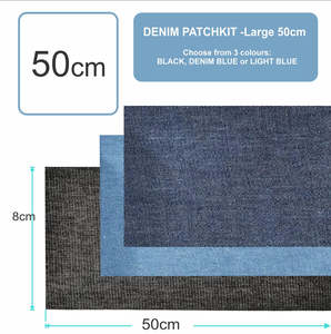 Make Mend: DIY Denim PatchKit Iron-on for Large Repairs: 50cm