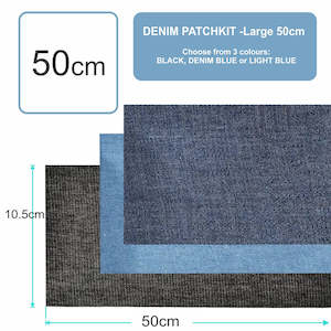 DIY Denim PatchKit Iron-on for Large Repairs: 50cm