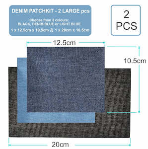 DIY Denim PatchKit Iron-on for Large Repairs