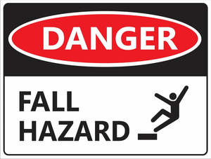 Corflute-DANGER Fall Hazard