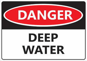 Corflute-DANGER Deep Water