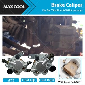 Brake Parts: Front LeftRight BRAKE CALIPER with Brake Pads Set Fit For YAMAHA KODIAK 400 450