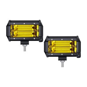 Electrical Sensors: 2x 5inch Flood LED Light Bar Offroad Work Driving Fog Lamp Yellow Cree Spread
