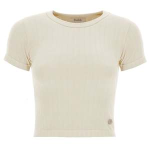 Full Price Items 1: Ribbed T Shirt - Cream