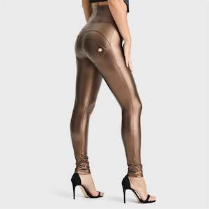WRUP Faux Leather - Super High Waisted - Full Length - Bronze