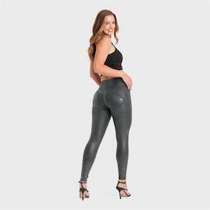 WRUP Snake Skin - High Waisted - Full Length - Black