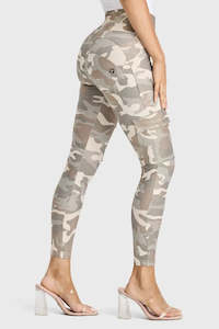 New Year Sale: WRUP Cargo Fashion - High Waisted - 7/8 Length - Glitter Gold Camo