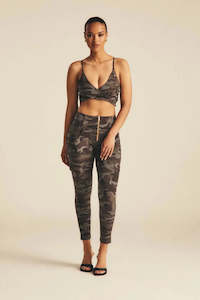 New Arrivals: WRUP Cargo Fashion - High Waisted - 7/8 Length - Grey Camo