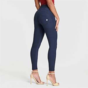 WRUP Fashion - High Waisted - 7/8 Length - Navy Blue