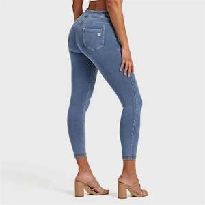 Mua 2022 7 8 Length: N.O.W® Denim - High Waisted - 7/8 Length - Light Blue + Yellow Stitching