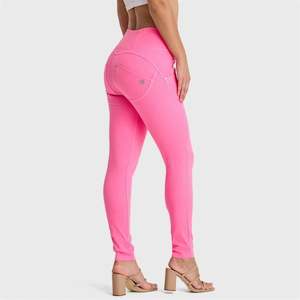 WRUP SNUG Jeans - High Waisted - Full Length - Candy Pink
