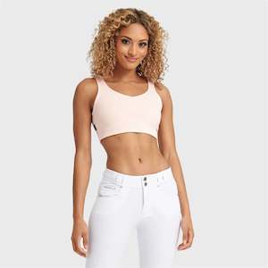 Activewear: Cropped Tank Top - Peach
