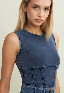 Cropped Tank Seam Detail