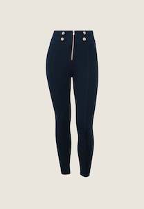 WRUP Fashion Pant with Gold detailing - High Waisted - 7/8 Length - Navy Blue wi&hellip;
