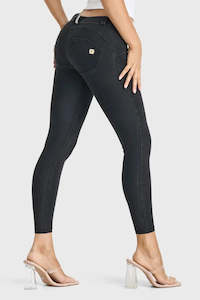 Picked For You Black Low Rise: WRUP Denim - Low Rise - Full Length - Black + Black Stitching