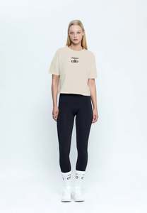 Freddy x Elite - White Crop Baggy T-shirt